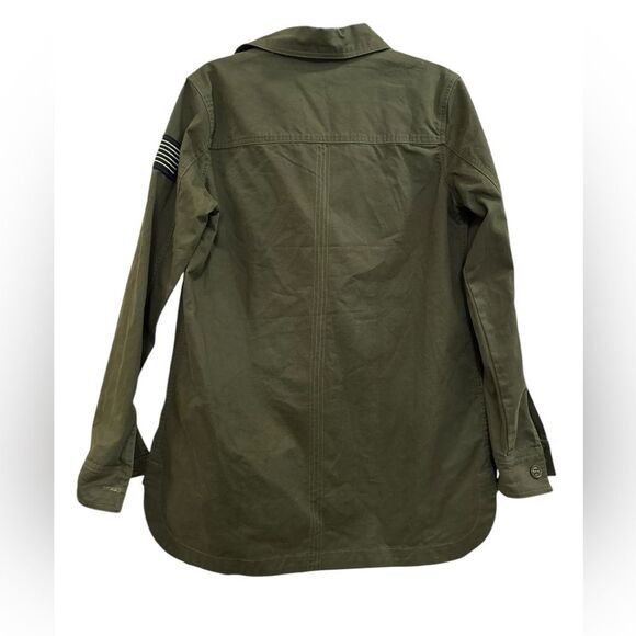 NEW Dance & Marvel Army Military Shacket Jacket Shirt Small Olive Camo - Picture 4 of 8